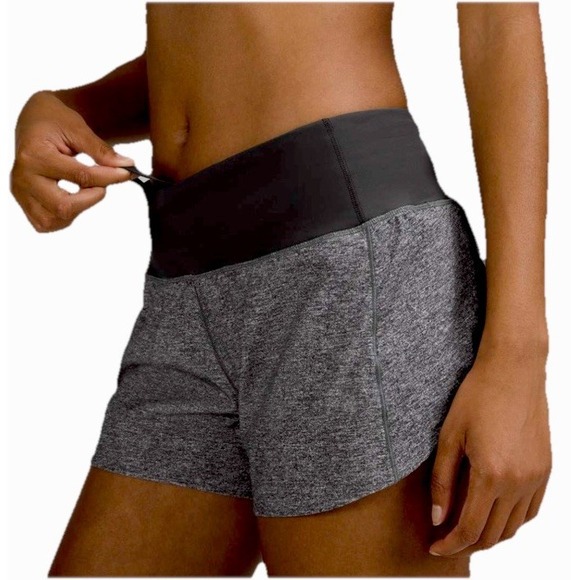 lululemon athletica Pants - Lululemon Speed Up High Rise Lined Shorts Gray Black Size 6 Retail: $68 EUC